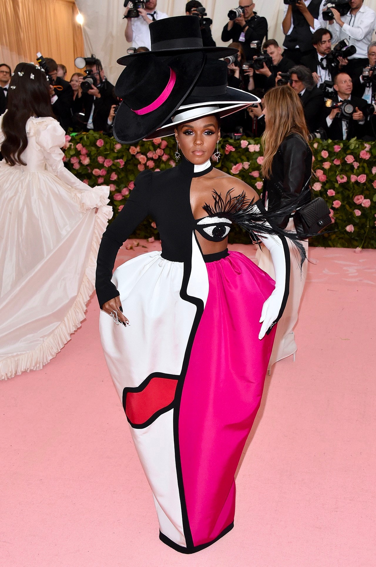 Janelle Monae Christian Siriano Dress Met Gala 2019 Red Carpet Camp Notes on Fashion Hats
