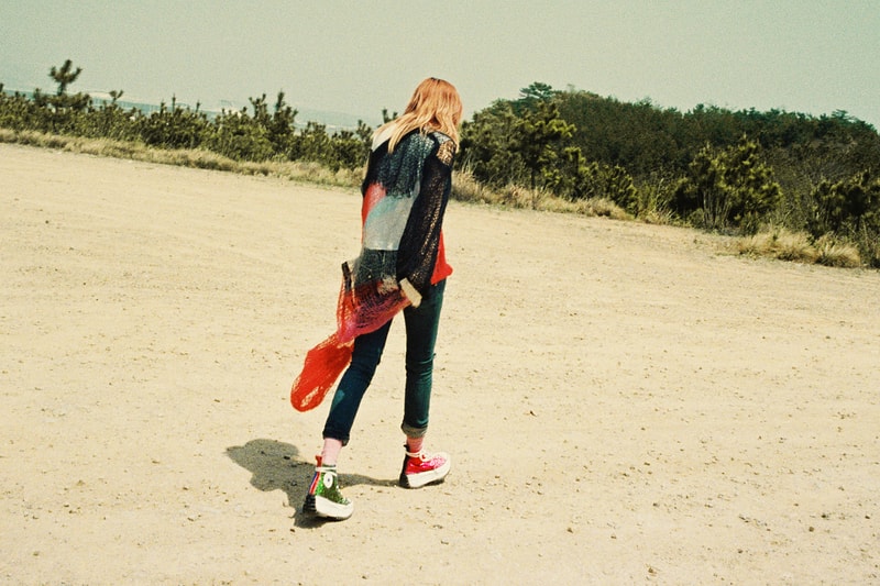 JW Anderson  Converse Glitter Chuck 70 Run Star Hike Collaboration Editorial Ahreum Ahn Model