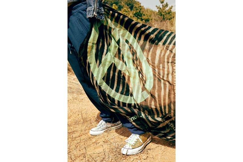 JW Anderson  Converse Glitter Chuck 70 Run Star Hike Collaboration Editorial Ahreum Ahn Model