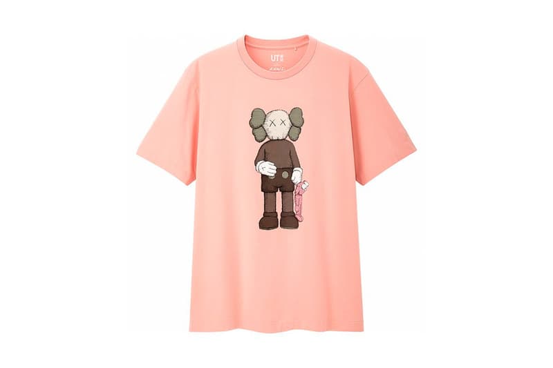 KAWS x Uniqlo UT Companion BFF Collaboration Summer 2019 Pocket T-shirt Pink