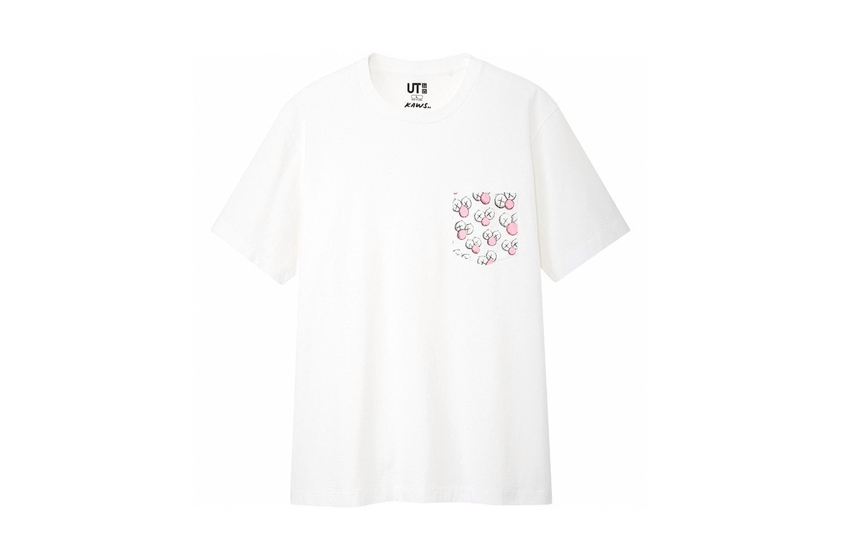 KAWS x Uniqlo UT Companion BFF Collaboration Summer 2019 Pocket T-shirt White