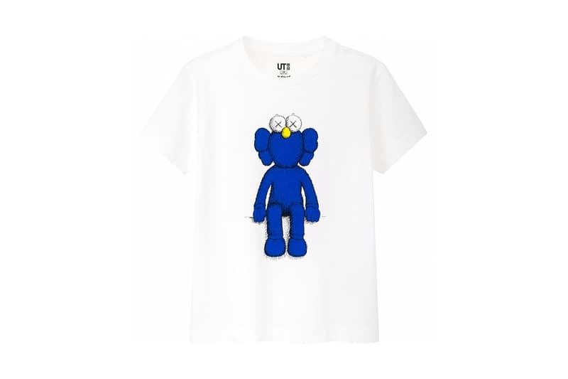 KAWS x Uniqlo UT Companion BFF Collaboration Summer 2019 Pocket T-shirt White Blue