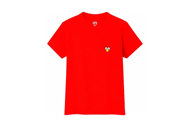 KAWS x Uniqlo UT Companion BFF Collaboration Summer 2019 Pocket T-shirt Red