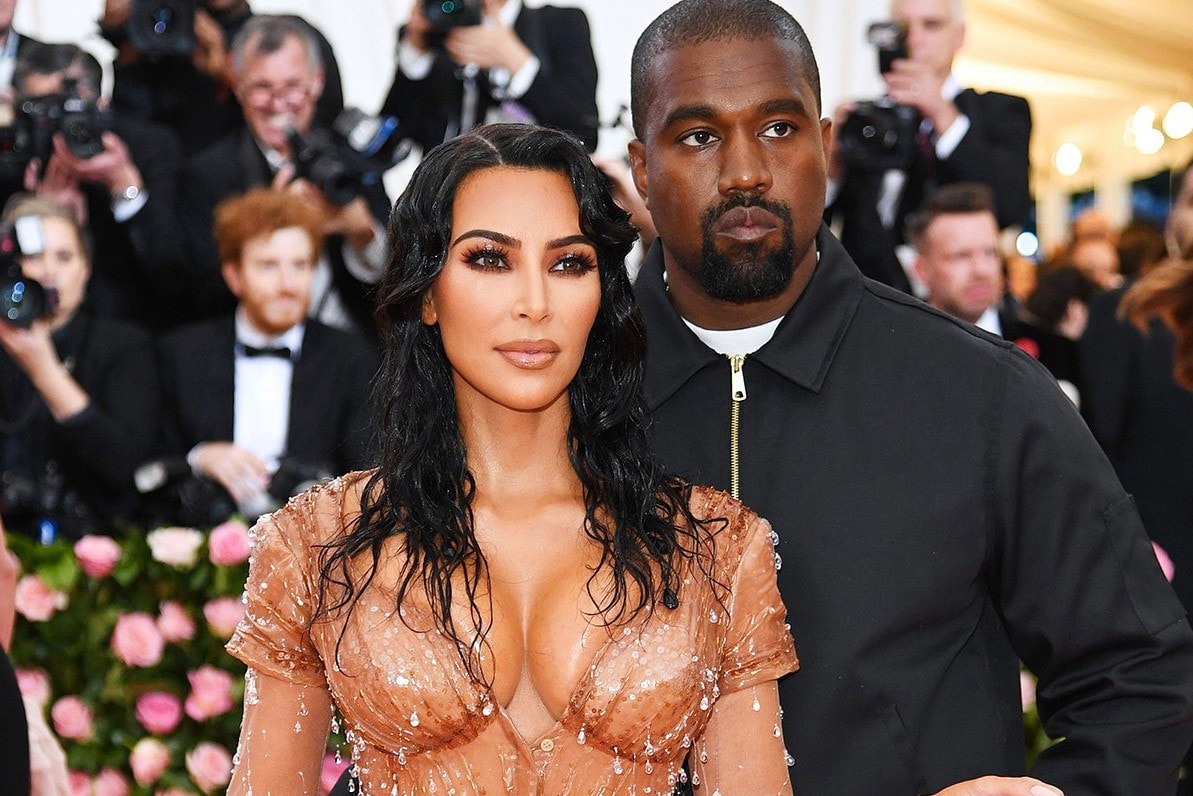 Kim Kardashian Kanye West Met Gala 2019 Red Carpet Camp Notes on Fashion Mugler Custom Dress Wet Look Dickies Jacket Black