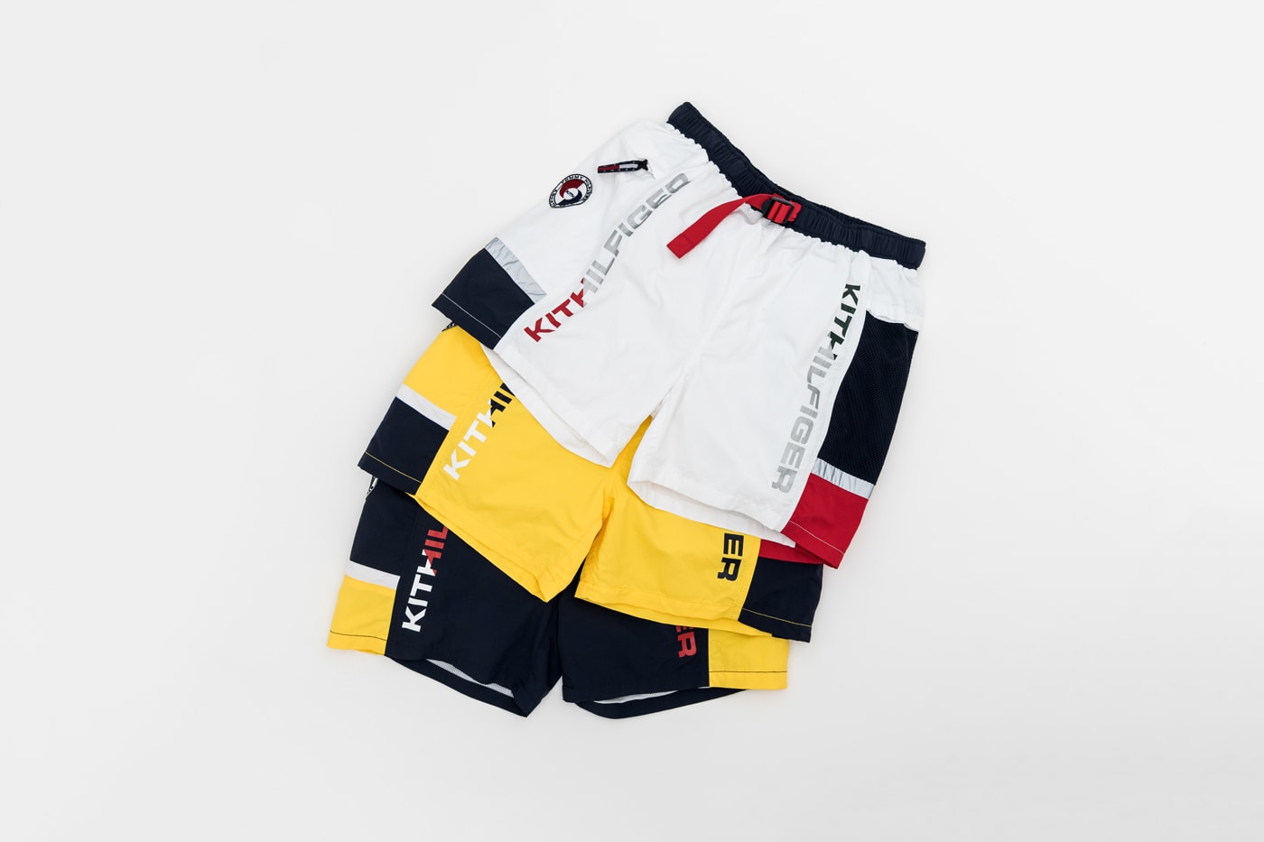 KITH x Tommy Hilifiger Capsule Collection Shorts White Yellow Blue
