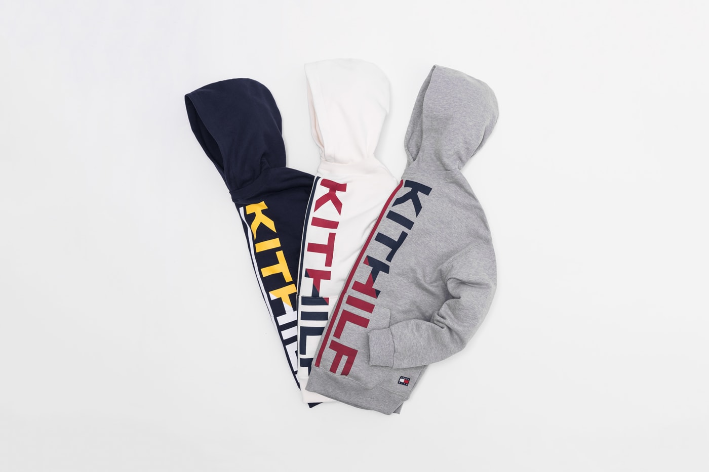 KITH x Tommy Hilifiger Capsule Collection Hoodies Grey Blue White