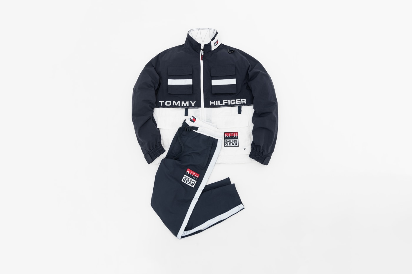 KITH x Tommy Hilifiger Capsule Collection Jacket Pants White Blue