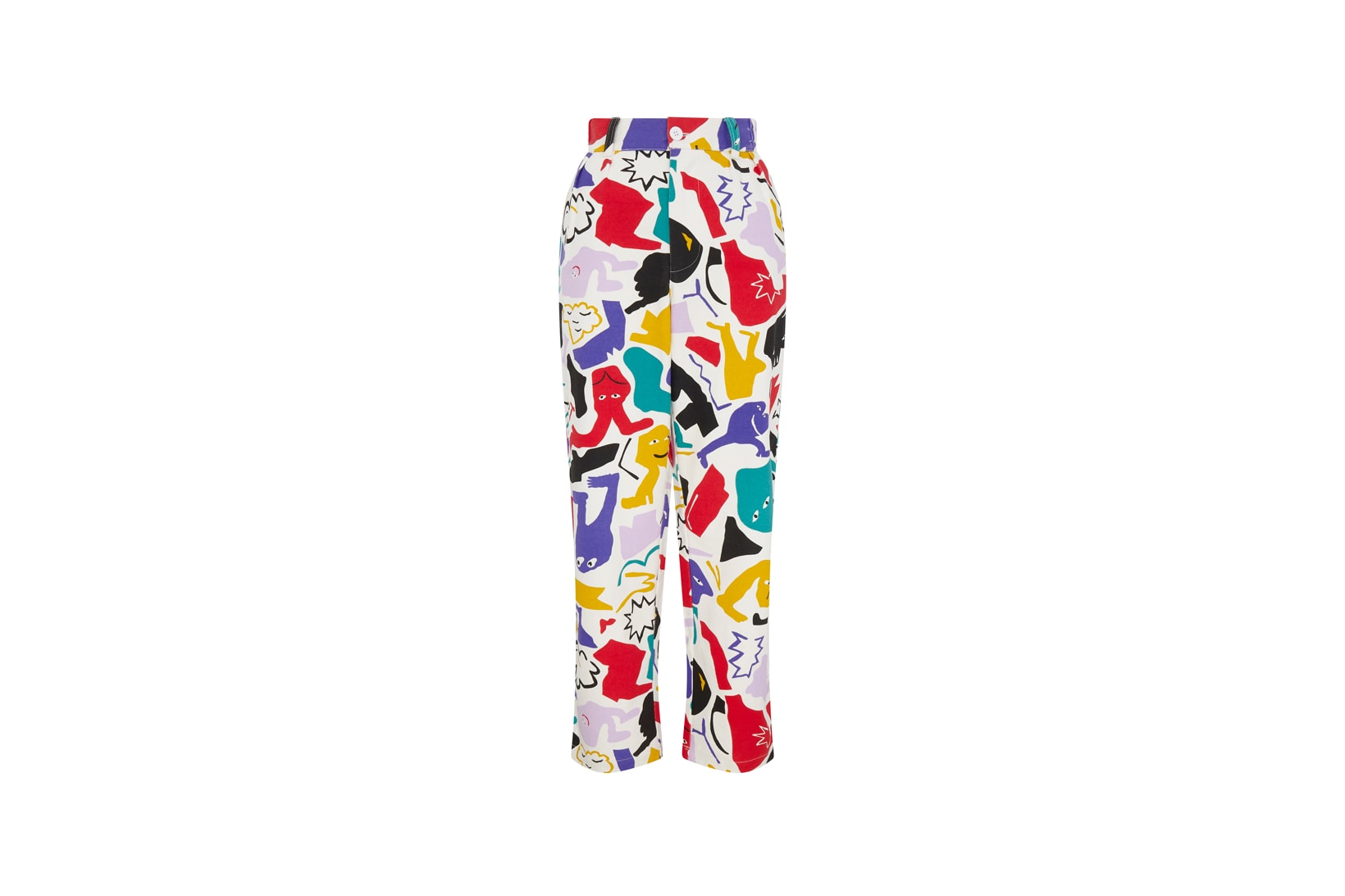 Lazy Oaf Mental Health Awareness Collection Patterned Pants Red Yellow