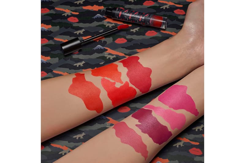 Maison Kitsune x Shu Uemura Makeup Collaboration Release Eyeshadow Palette Lipstick Lipgloss Beauty Swatches