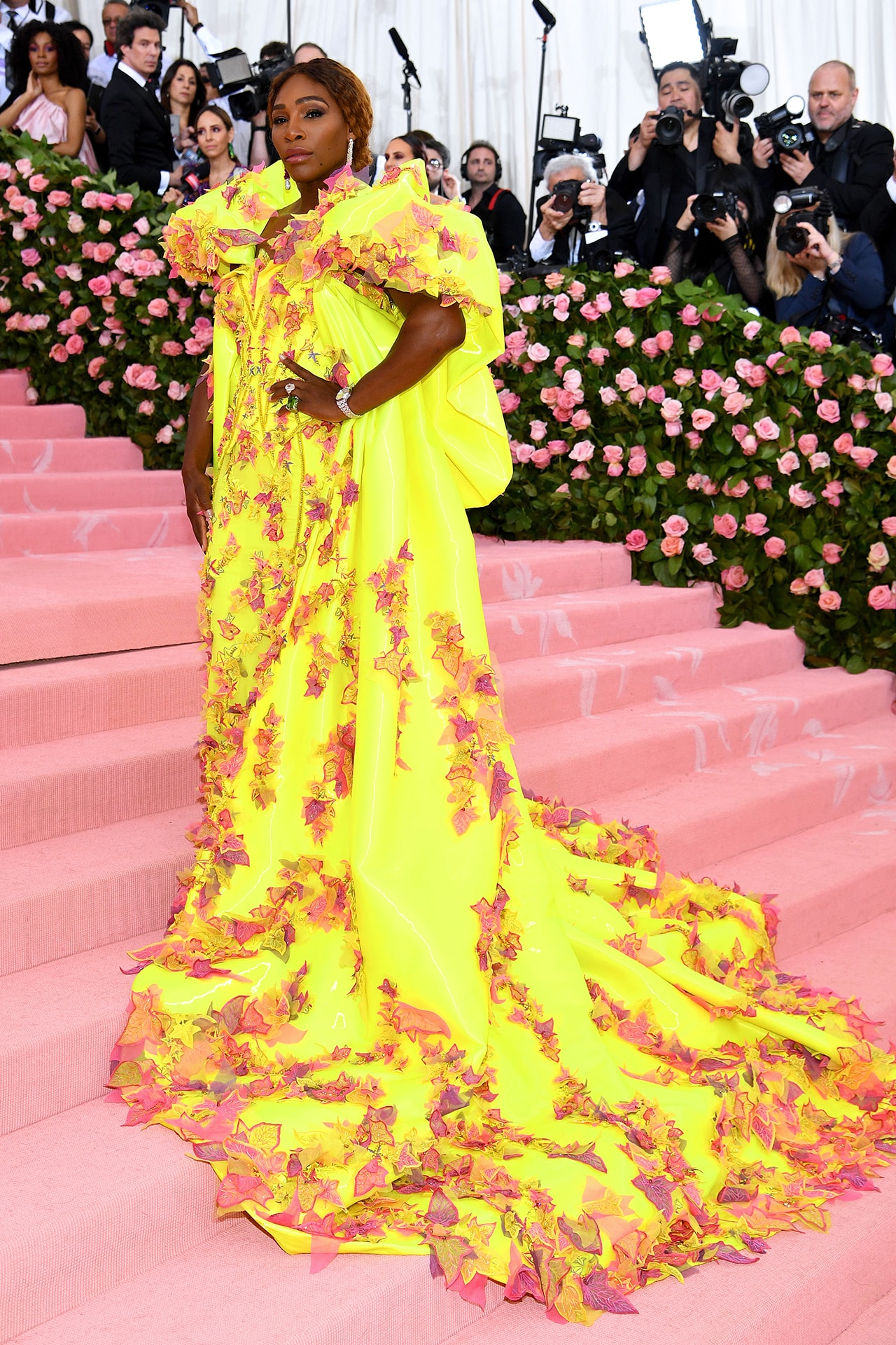 Serena Williams Met Gala 2019 Red Carpet Dress Yellow Camp