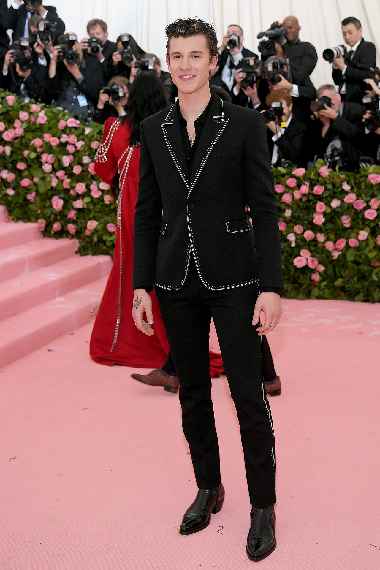 Shawn Mendes Met Gala 2019 Red Carpet Camp Notes on Fashion Black Suit