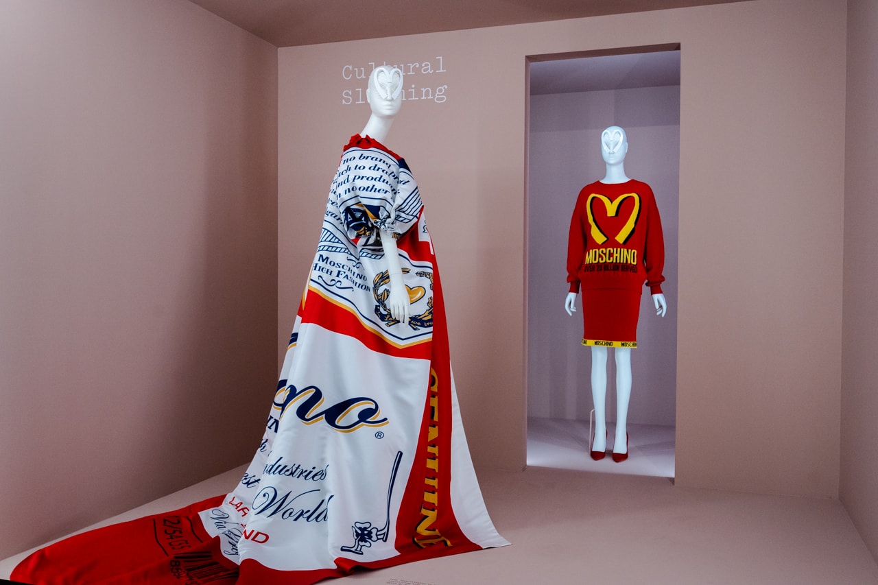Metropolitan Museum of Art Spring 2019 Camp Notes on Fashion Exhibition Moschino Dresses White Red Yellow