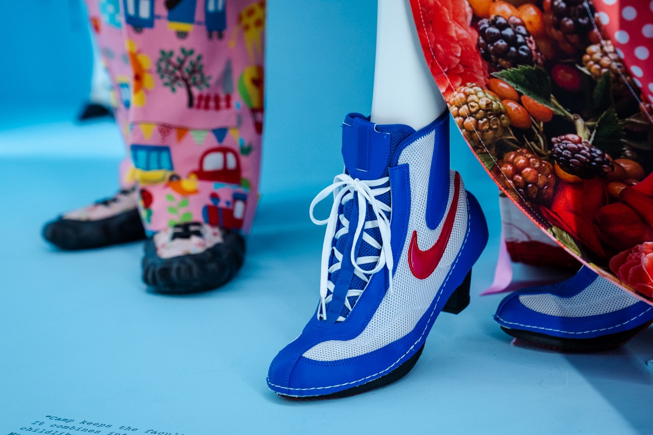 Metropolitan Museum of Art Spring 2019 Camp Notes on Fashion Exhibition Nike Sneaker Blue White Red