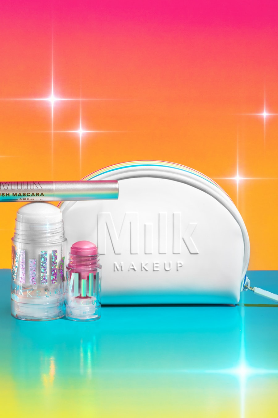 Milk Makeup Glitter Mini Holographic Stick Kush Mascara Bag White