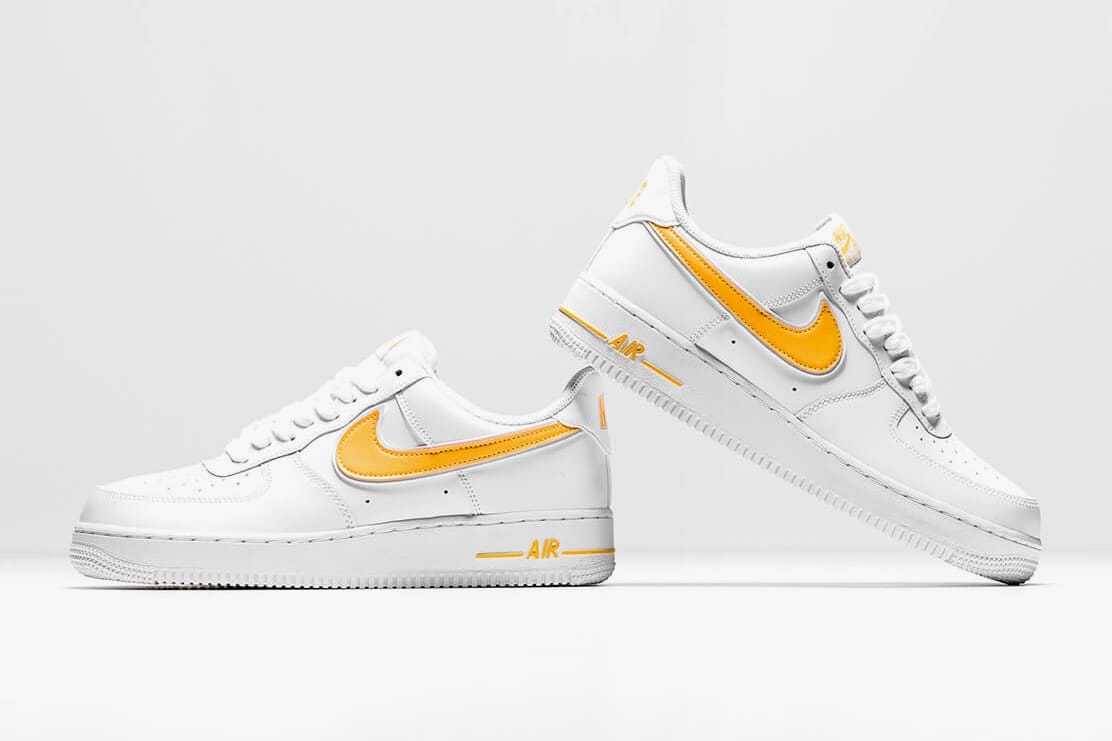 nike air force 1 off white university gold
