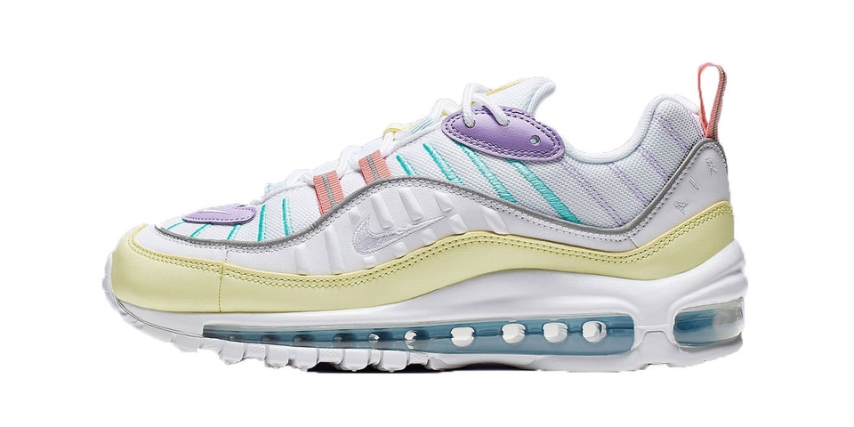 Nike air max 98 w yellow white  and  violet Clearance