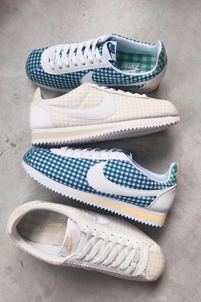 Nike Cortez Gingham Sneaker Print Release Blue Green Yellow Red