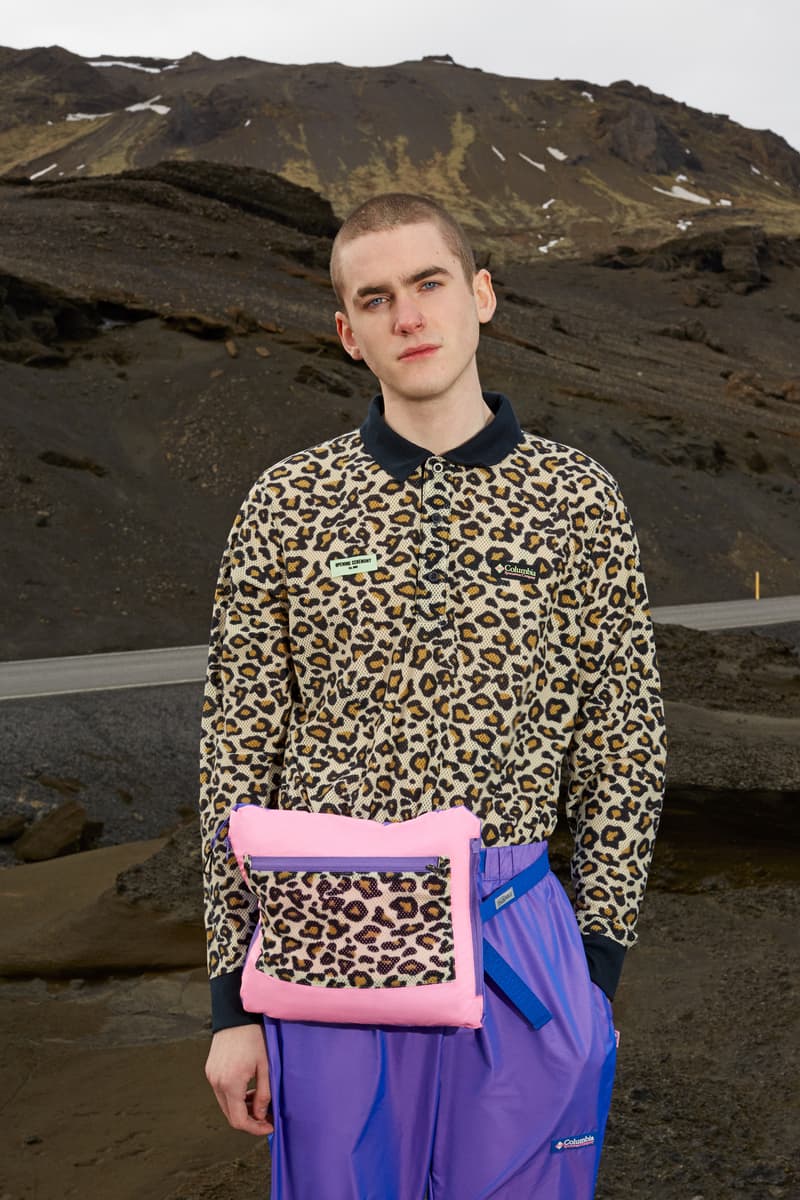 Opening Ceremony x Columbia Spring 2019 Capsule Collection Jacket Leopard Print Brown Black Shorts Purple