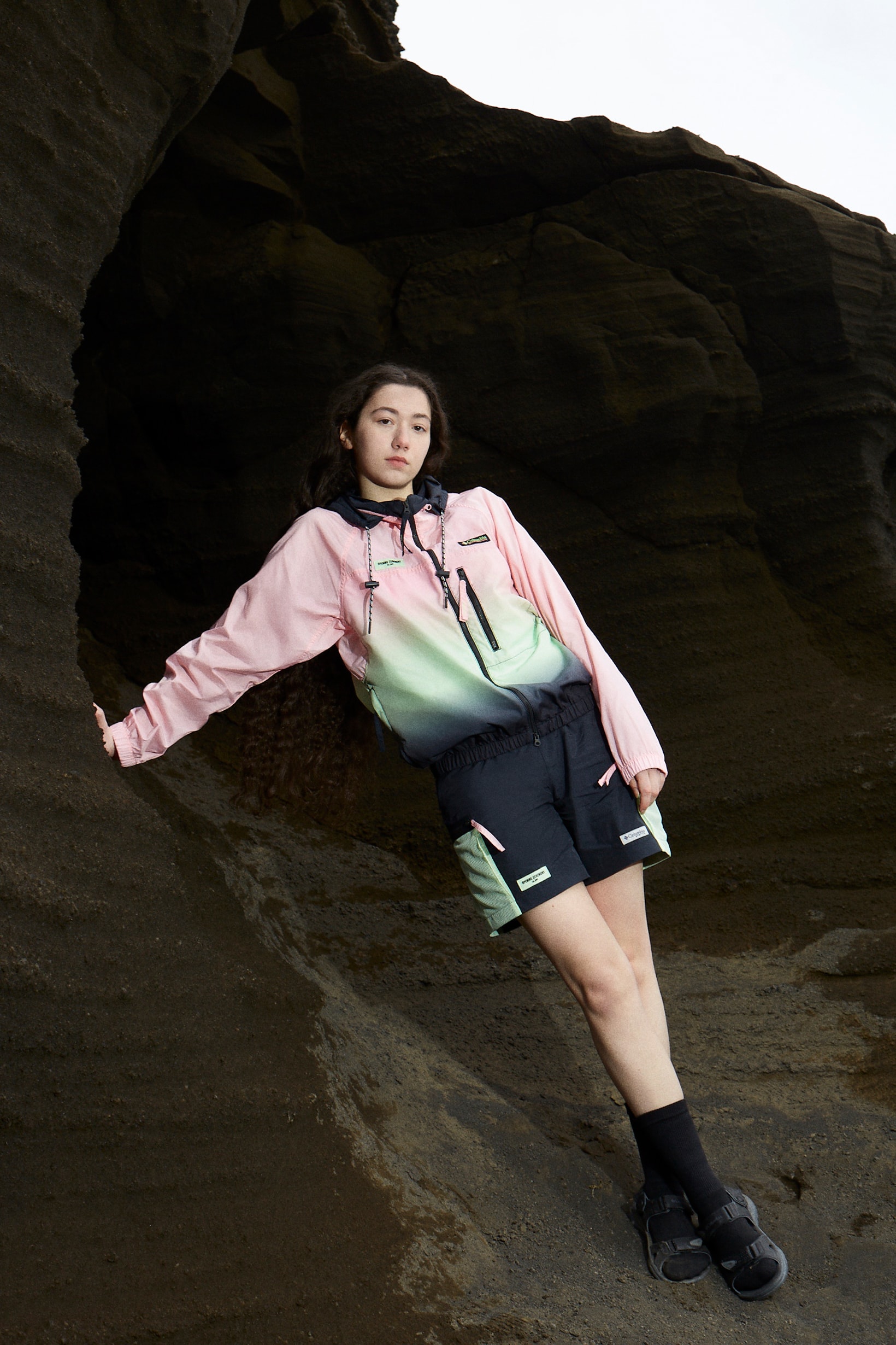 Opening Ceremony x Columbia Spring 2019 Capsule Collection Jacket Pink Green Shorts Black