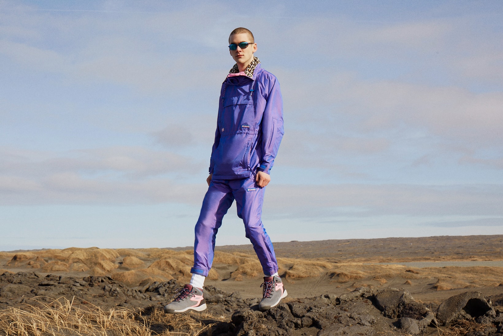Opening Ceremony x Columbia Spring 2019 Capsule Collection Jacket Pants Purple Hiking Boots Grey