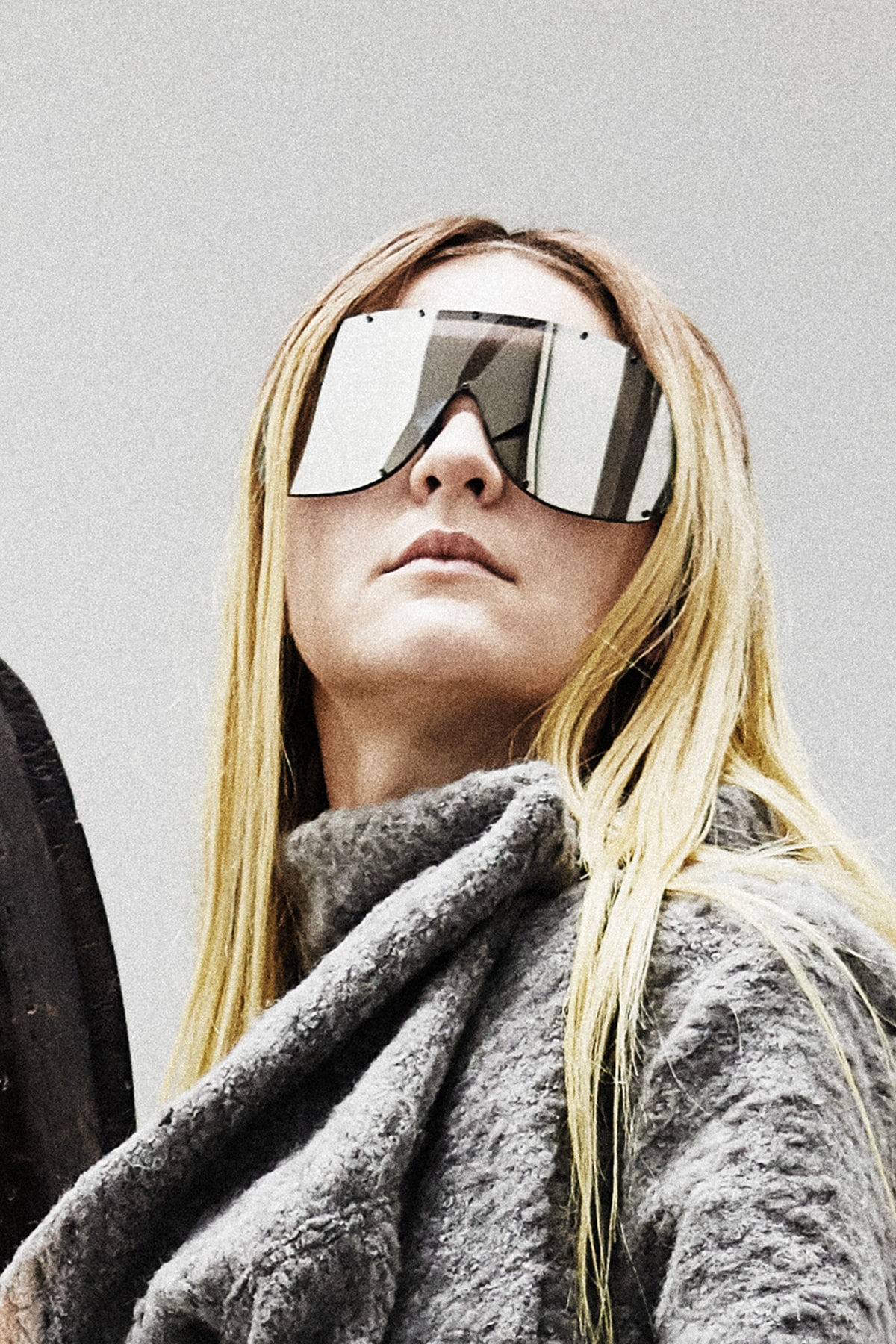 Rick Owens Sunglasses Collection Shield Silver