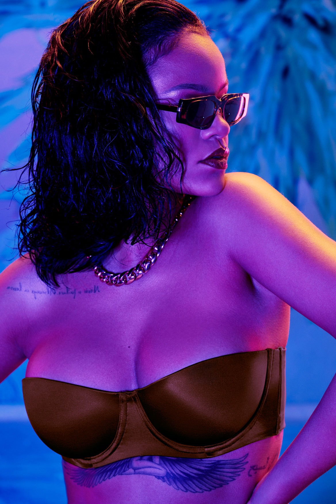 Rihanna in Savage X Fenty's Strapless Bra