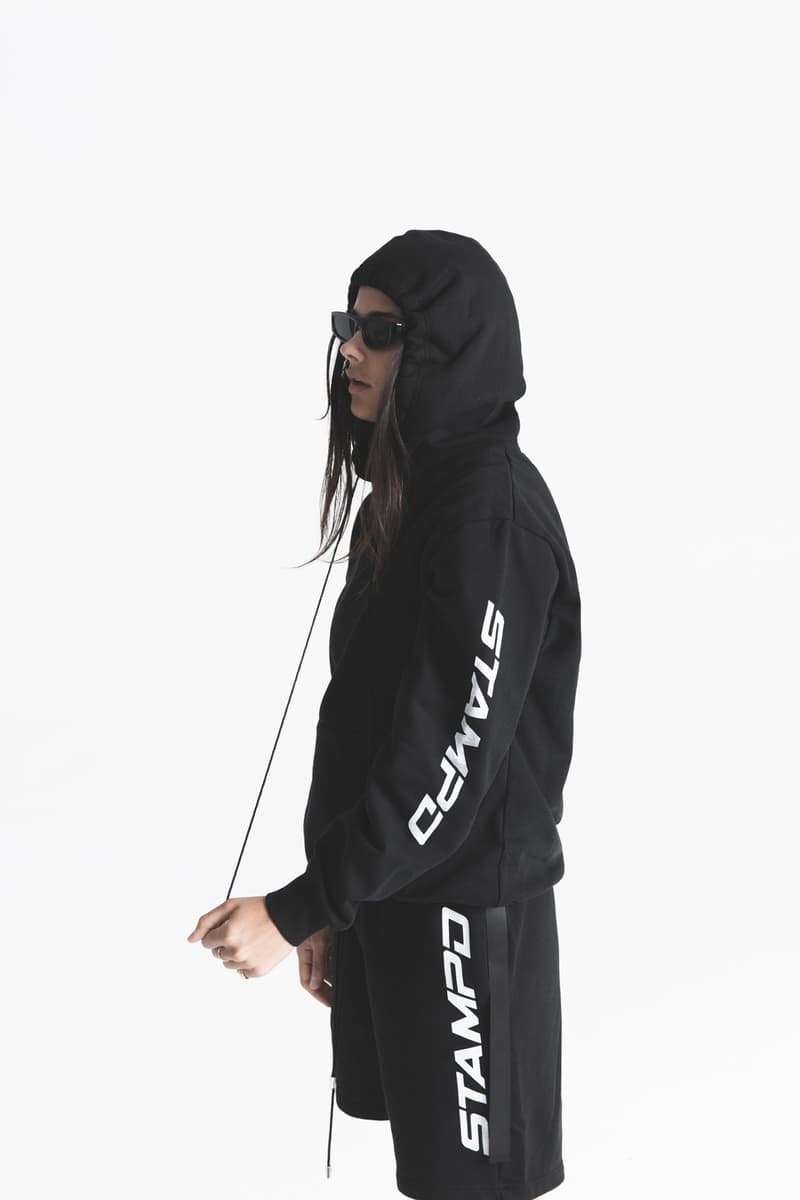 STAMPD Spring Summer 2019 Collection Logo Hoodie Shorts Black