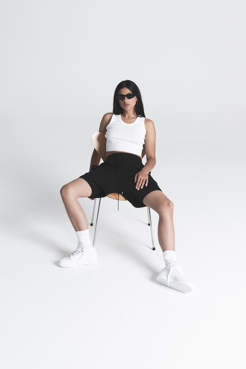 STAMPD Spring Summer 2019 Collection Biker Shorts Black Shirt White