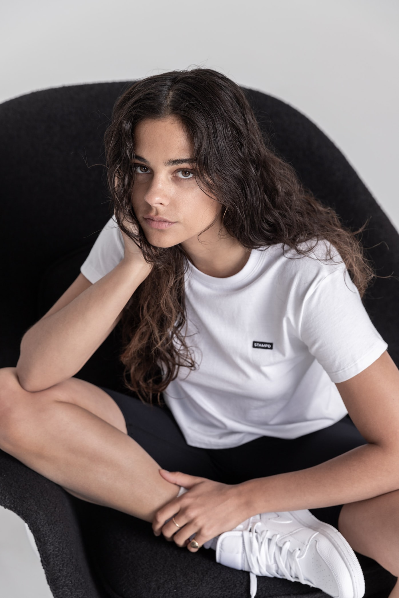 STAMPD Spring Summer 2019 Collection T Shirt White Shorts Black