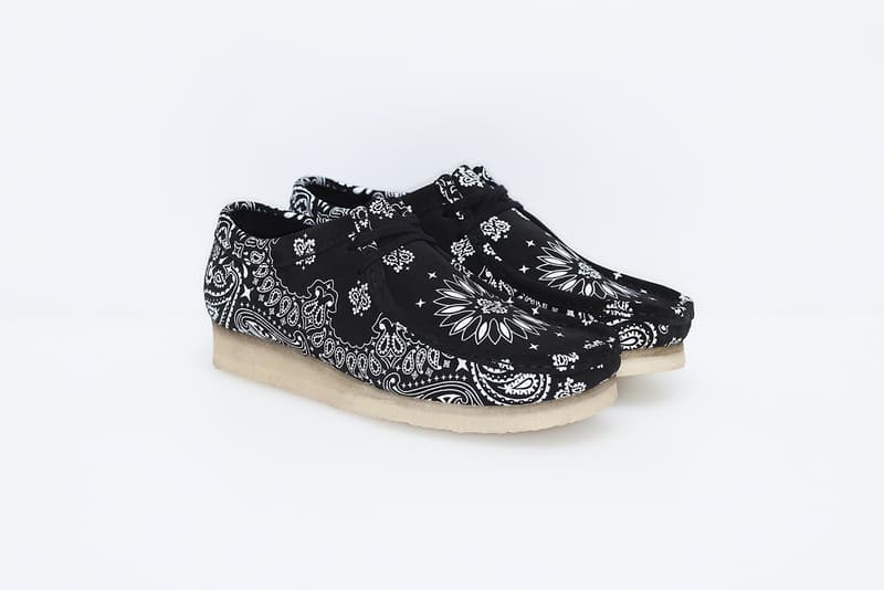 Supreme Clarks Originals 2019 Summer Wallabees Wallabee Footwear Shoes Collaboration Black Paisley Pattern