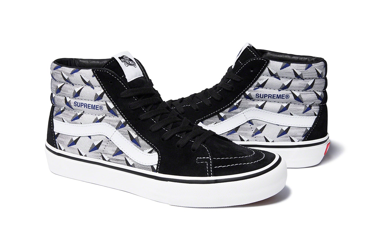 Supreme x Vans Spring Summer 2019 Diamond Sneaker Capsule Collection Sk8 Hi Pro Black Grey