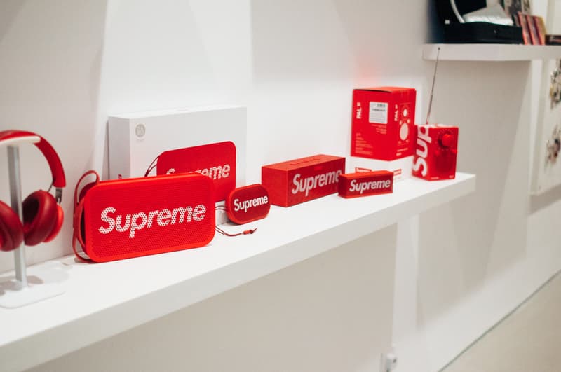 supreme accessories sothebys hong kong auction punching bag pinball machine fender guitar cash gun