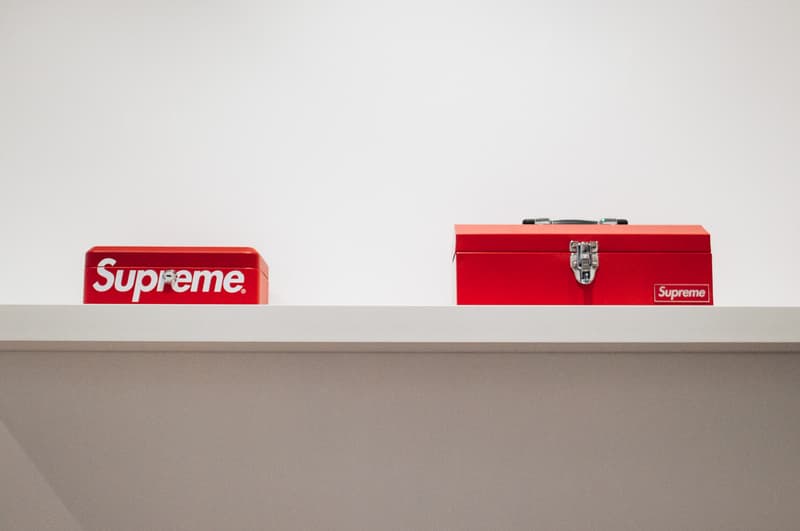 supreme accessories sothebys hong kong auction punching bag pinball machine fender guitar cash gun