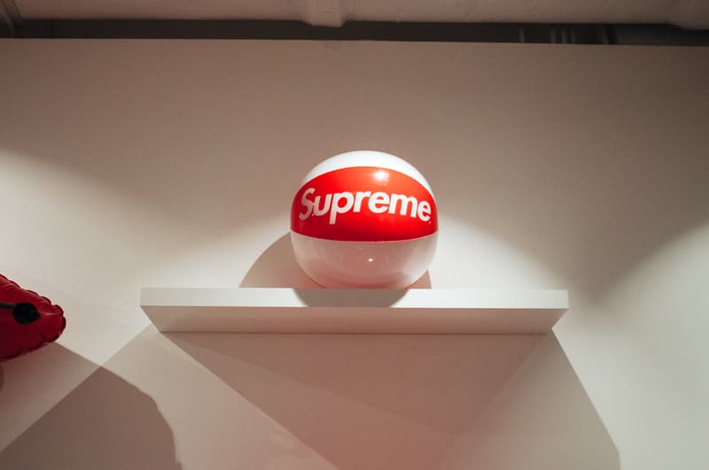 supreme accessories sothebys hong kong auction punching bag pinball machine fender guitar cash gun