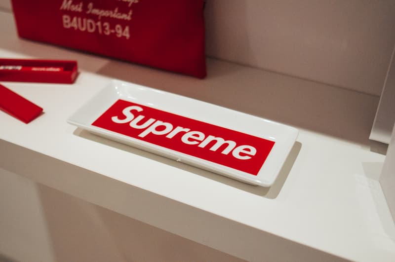 supreme accessories sothebys hong kong auction punching bag pinball machine fender guitar cash gun