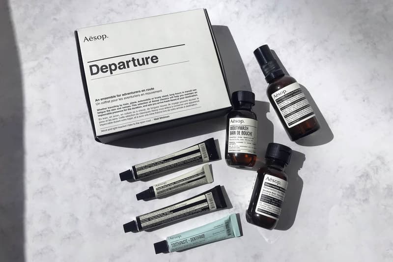 Aesop Departure Travel Kit Product Review Mouthwash Hand Soap Mist Toothpaste Masque Beauty Skincare