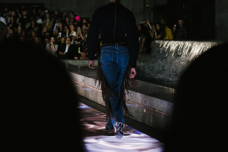 Alexander Wang Spring Summer 2020 Runway Show Rockefeller Center New York American Flag America Designer Fringe Pants