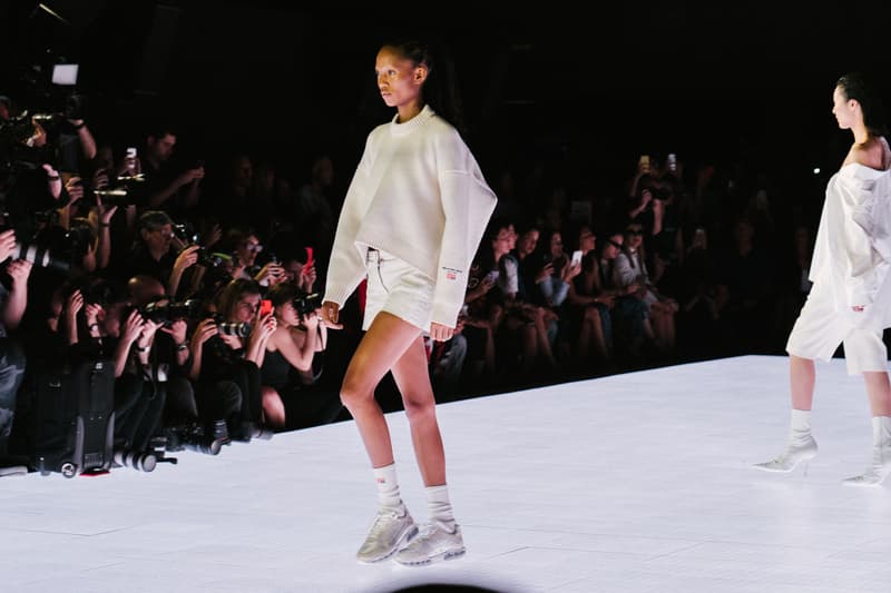 Alexander Wang Spring Summer 2020 Runway Show Rockefeller Center New York American Flag America Designer Models White Sweater Adesuwa