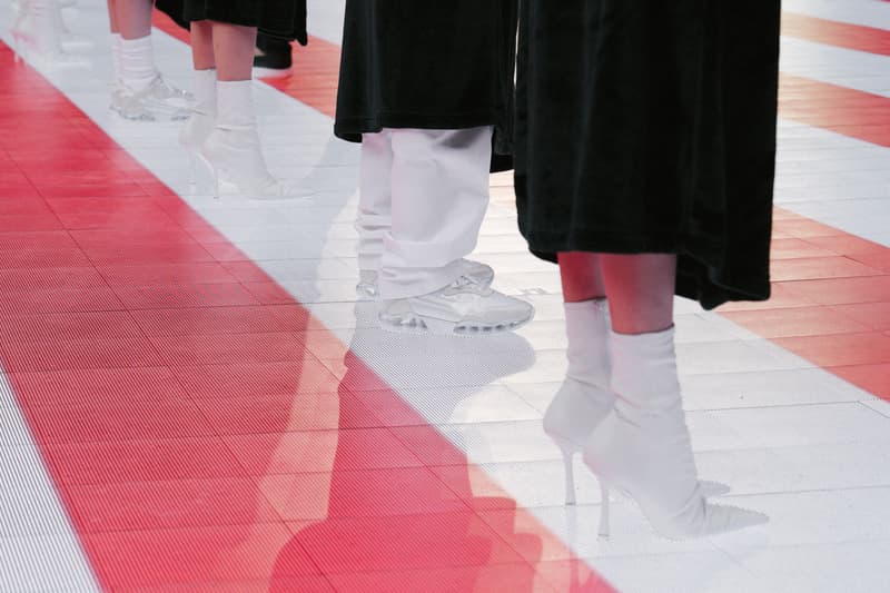 Alexander Wang Spring Summer 2020 Runway Show Rockefeller Center New York American Flag America Designer Footwear Shoes Boots White