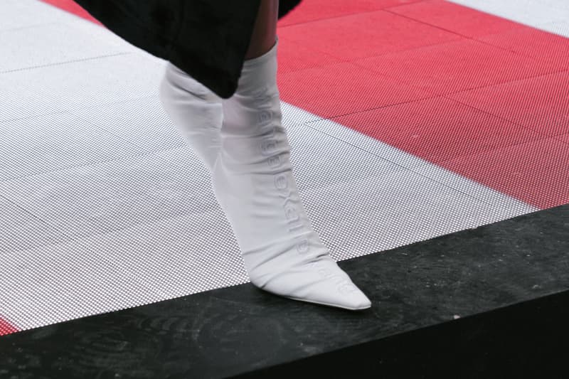 Alexander Wang Spring Summer 2020 Runway Show Rockefeller Center New York American Flag America Designer Footwear Shoes Boots White
