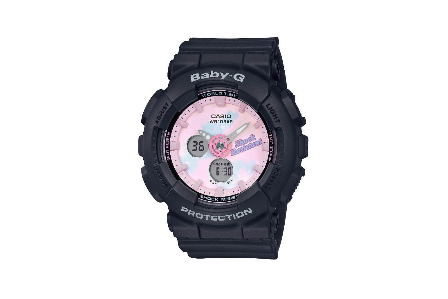 Baby-G Summer Gradation Dial Watch Collection Black Pink Tie Dye