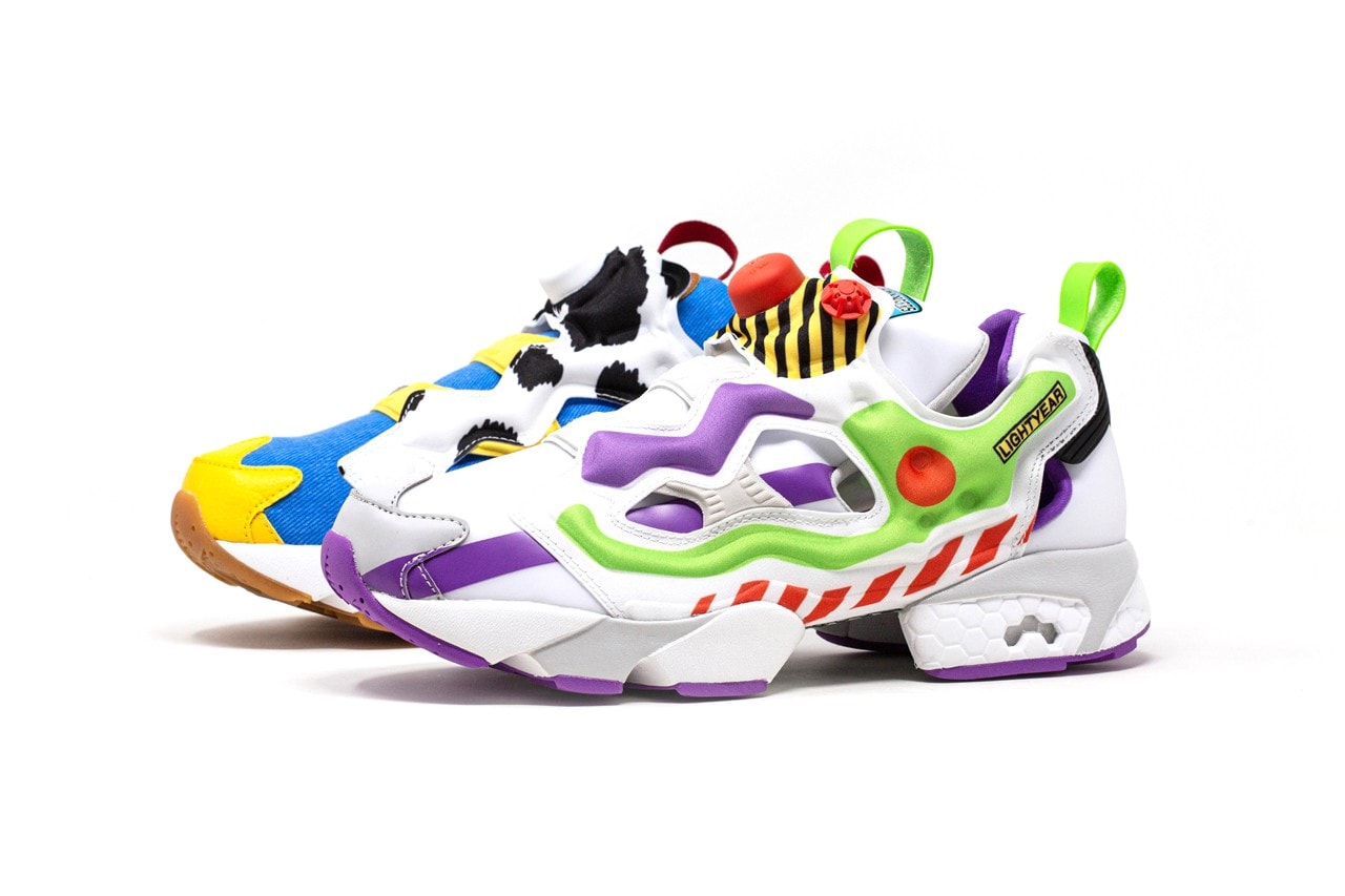 BAIT x Disney Pixar x Reebok Instapump Fury Toy Story White Green Red Blue Woody Buzz Lightyear