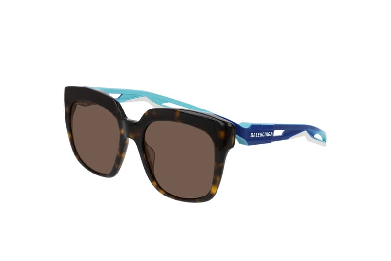 Balenciaga Summer 2019 Eyewear Collection Range Sunglasses Shades Frames Retro Futuristic Designer Logo Mirror Lenses
