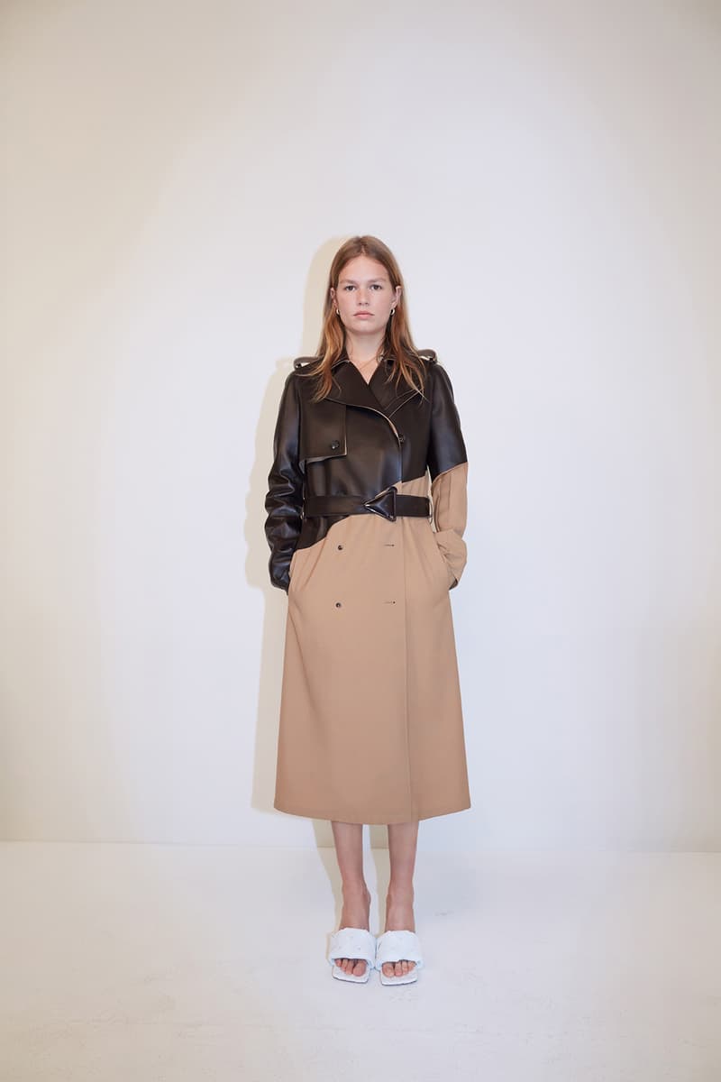 bottega veneta pre spring 2020 lookbook daniel lee leather bag footwear trench coat