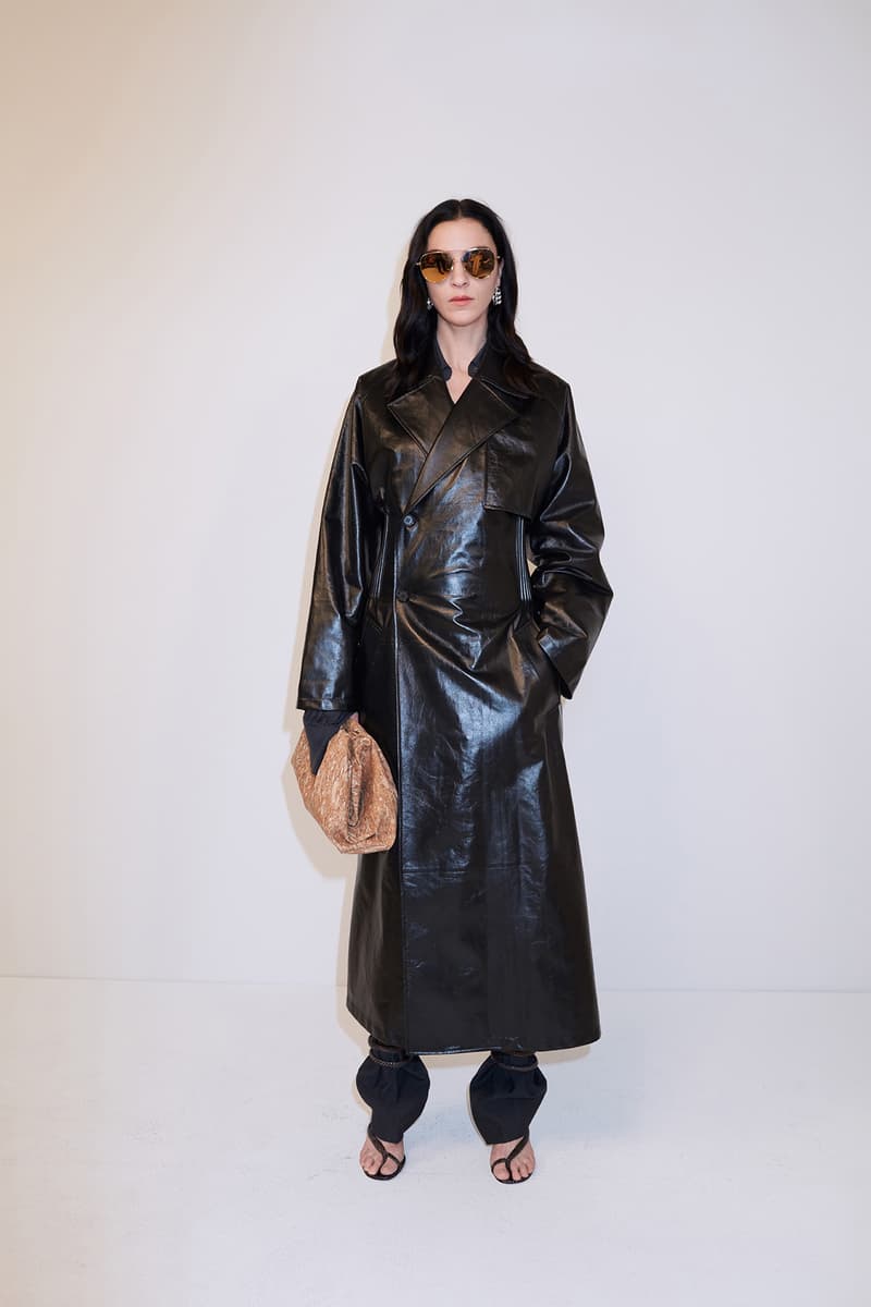 bottega veneta pre spring 2020 lookbook daniel lee leather bag footwear coat sunglasses