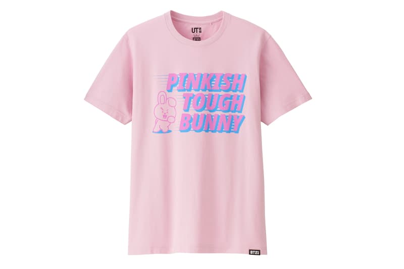 BT21 BTS Uniqlo UT Collaboration K-pop Big Hit Entertainment T-Shirt Pink