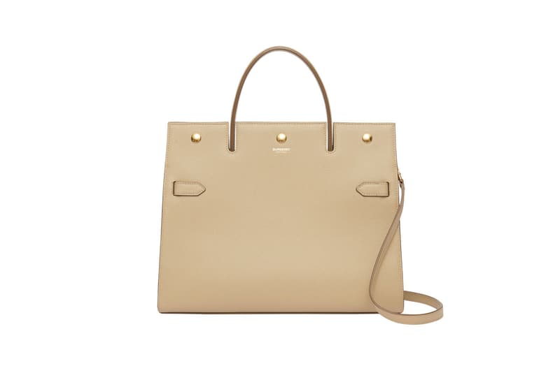 Burberry Title Bag Top Handle Beige Tan 