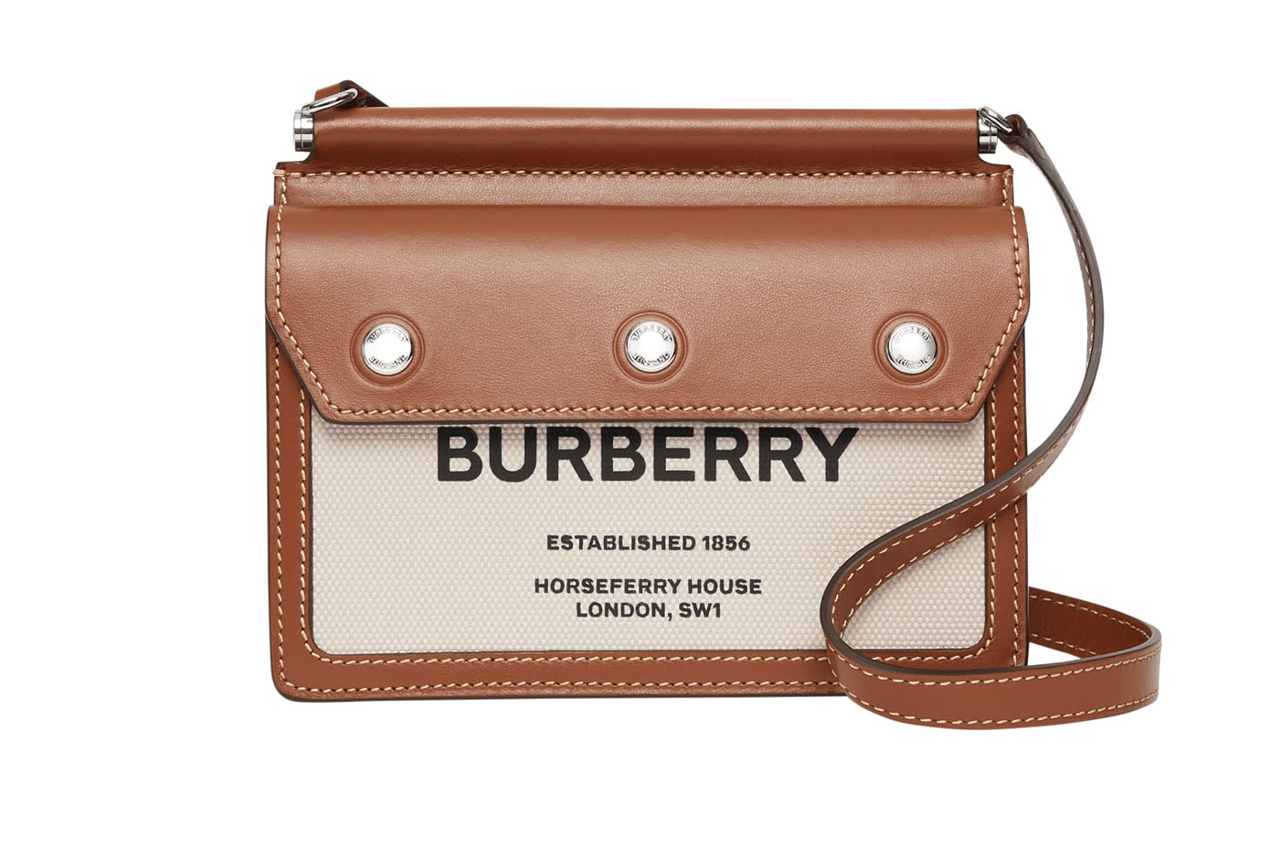 Burberry Title Bag Top Handle Beige Tan 