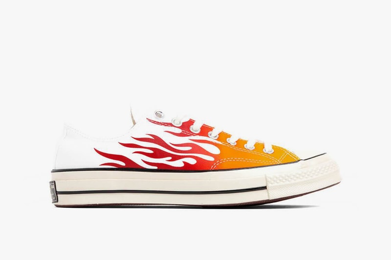 Converse Chuck 70 Archive Prints Remixed Pack Flames All Star Ox White Enamel Red