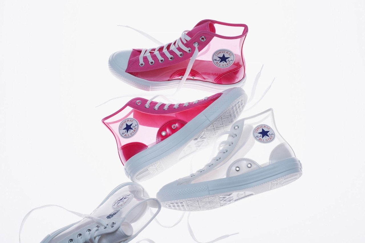 Converse Japan Chuck Taylor All Star Light Clear Material Hi Pink White